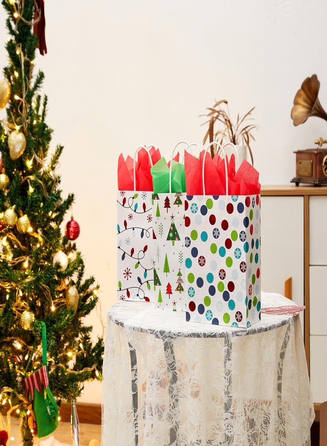 SUNCOLOR 30 Small Christmas Gift Bags With Tissue paper - Image 4