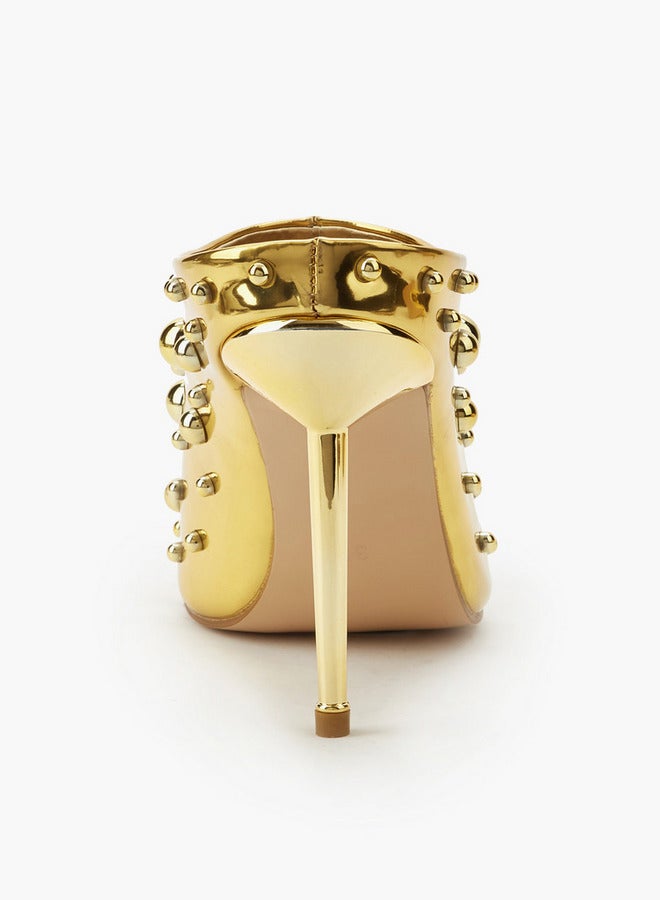 Celeste صنادل كعب مدبب مزينة بالمسامير للنساء - Image 5