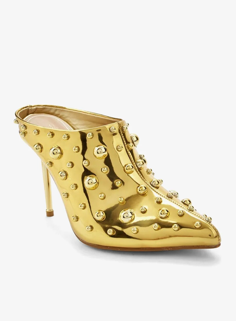 Celeste Women Studded Stiletto Heel Mules