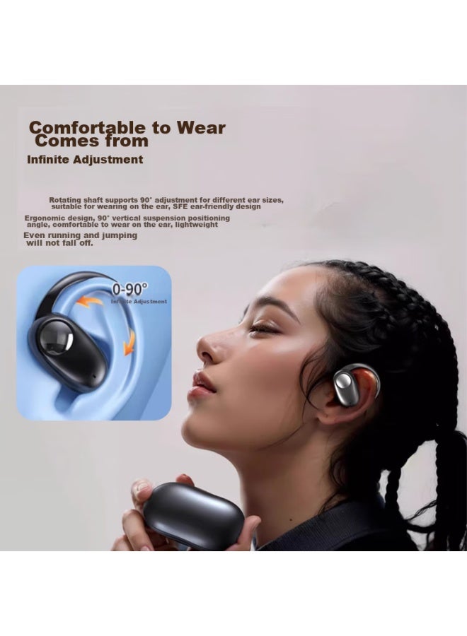 Greatwall Bluetooth Headphones, Bone Conduction Concept, Ear-hook Style, True Wireless, Open-ear Design, For Sports, Running, Calls, Noise Reduction, Long Battery Life, Compatible With Huawei And Sony - Image 1