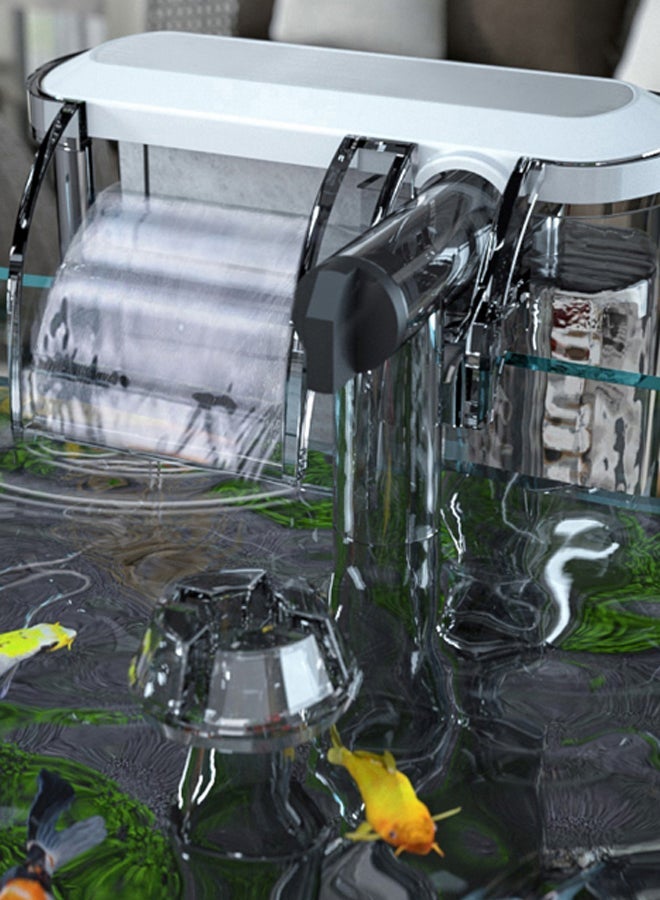 NIBEMINENT Aquarium Hangi On Filter Black/Grey/White 13 x 7.5cm - Image 2