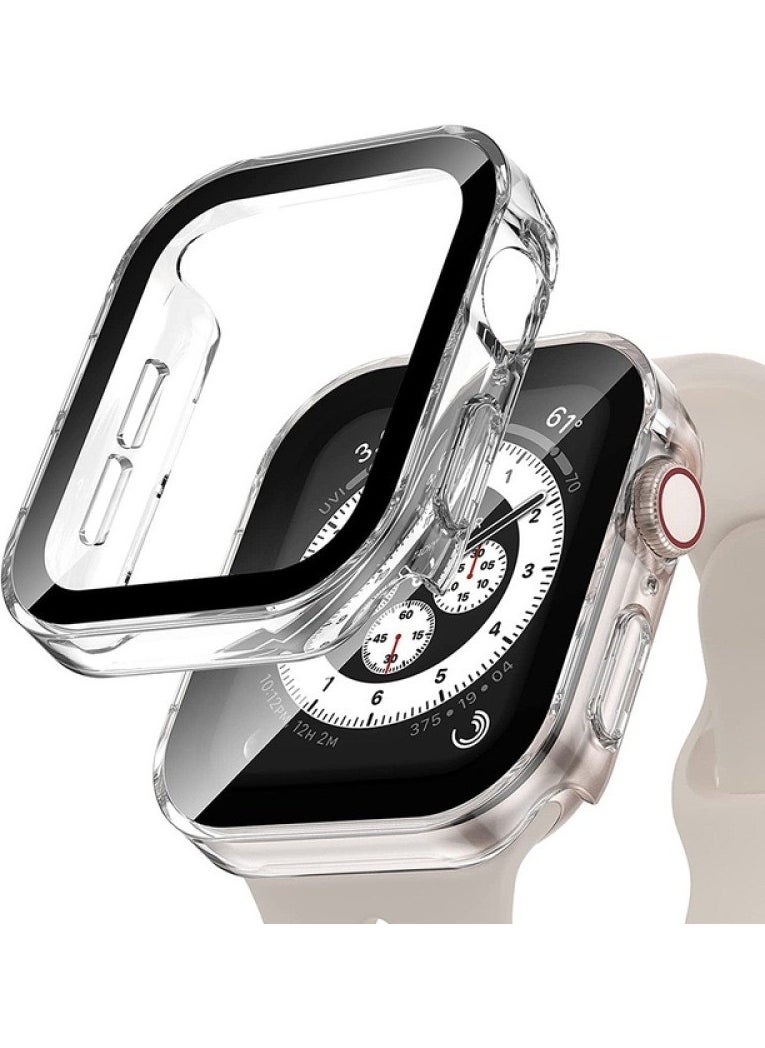 Techmaster Apple Watch 6 7 8 9 40MM 41MM Compatible Rubber Case Screen Protector 360 Case Cover  - Image 1