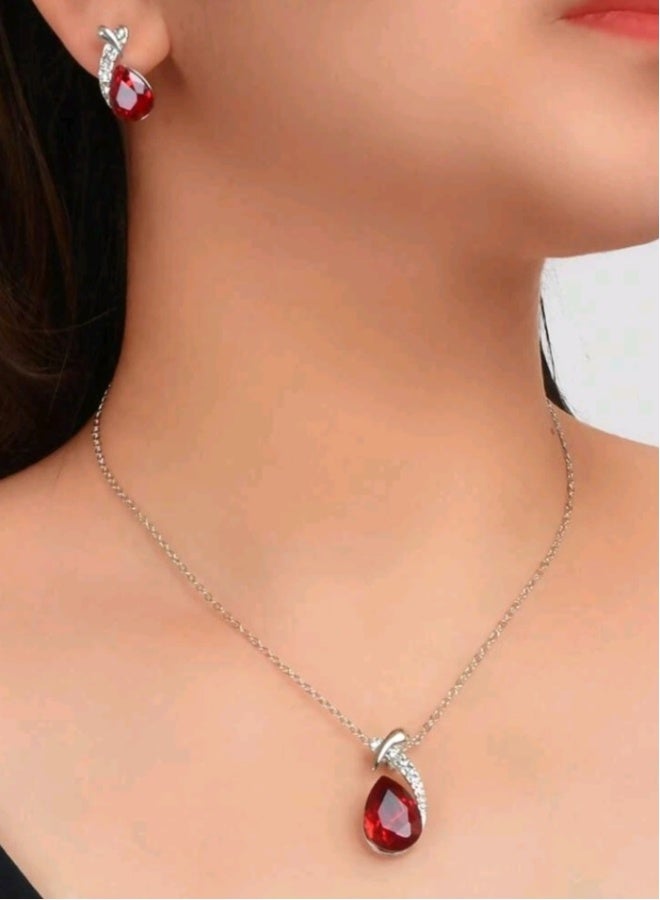 Luxury Jewellery Set For  Women Inlaid With Zirconia  - Image 1