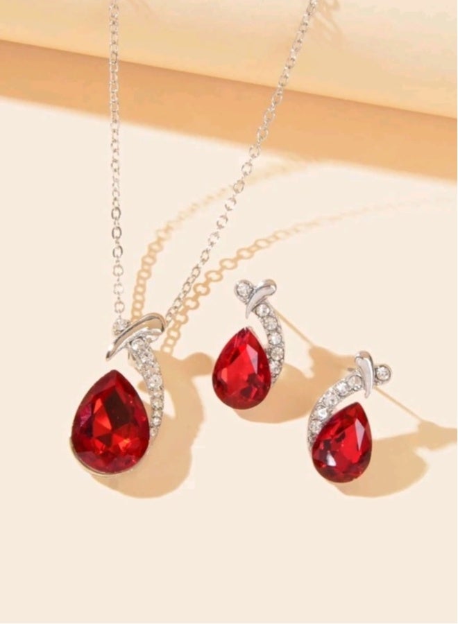 Luxury Jewellery Set For  Women Inlaid With Zirconia  - Image 3