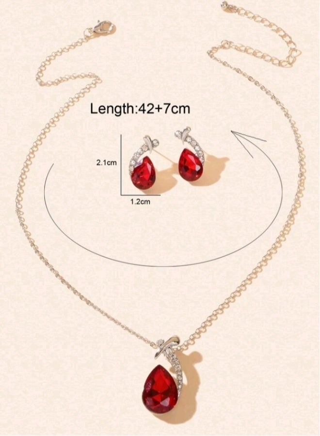 Luxury Jewellery Set For  Women Inlaid With Zirconia  - Image 4