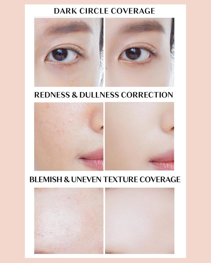 6 Colors Correcting Concealer Palette, 6 In 1 Contour Palette Brush, Makeup Palette Contouring Foundation Color Corrector, Corrector for Dark Circles, Blemish, Acne - Image 4