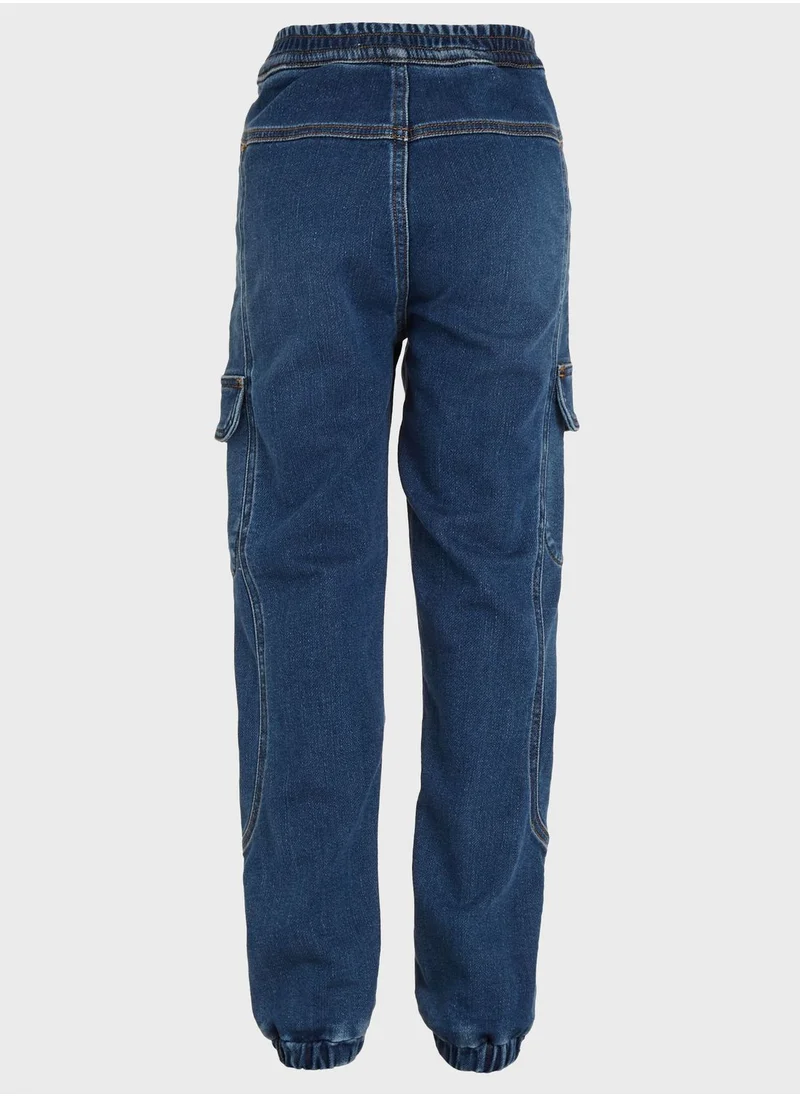 Calvin Klein Jeans Youth Denim Cargo Pants