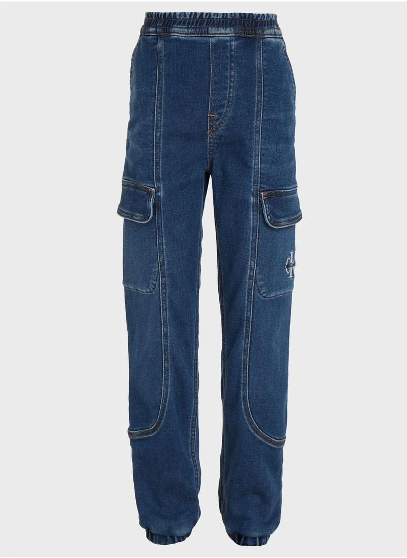 Calvin Klein Jeans Youth Denim Cargo Pants