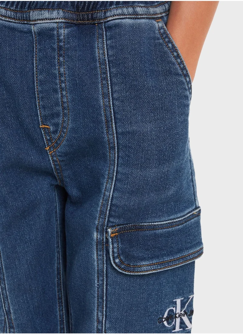 Calvin Klein Jeans Youth Denim Cargo Pants