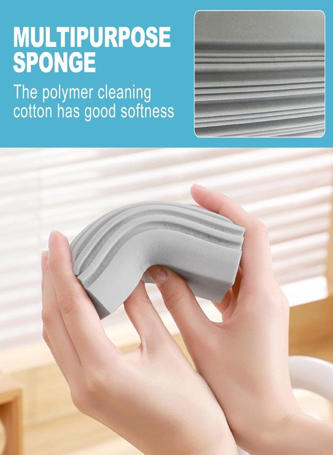CoguZed 4 Pack Damp Clean Duster Sponge, Reusable Ridged PVA Cleaning Sponges for Dusting, All-Purpose Grooved Wet Dusting Tool for Blinds, Baseboards, Vents and Mirrors, Grey - Image 3