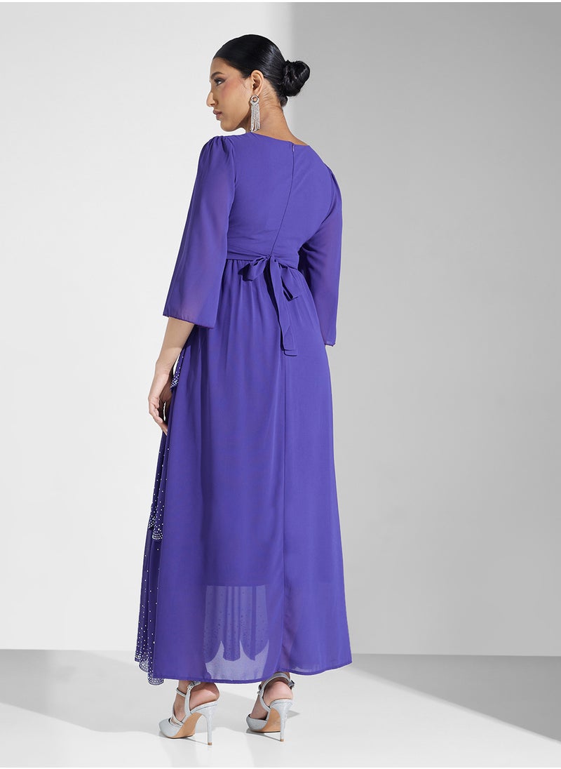 Khizana - Shimmer Dress With Layers - Image 1