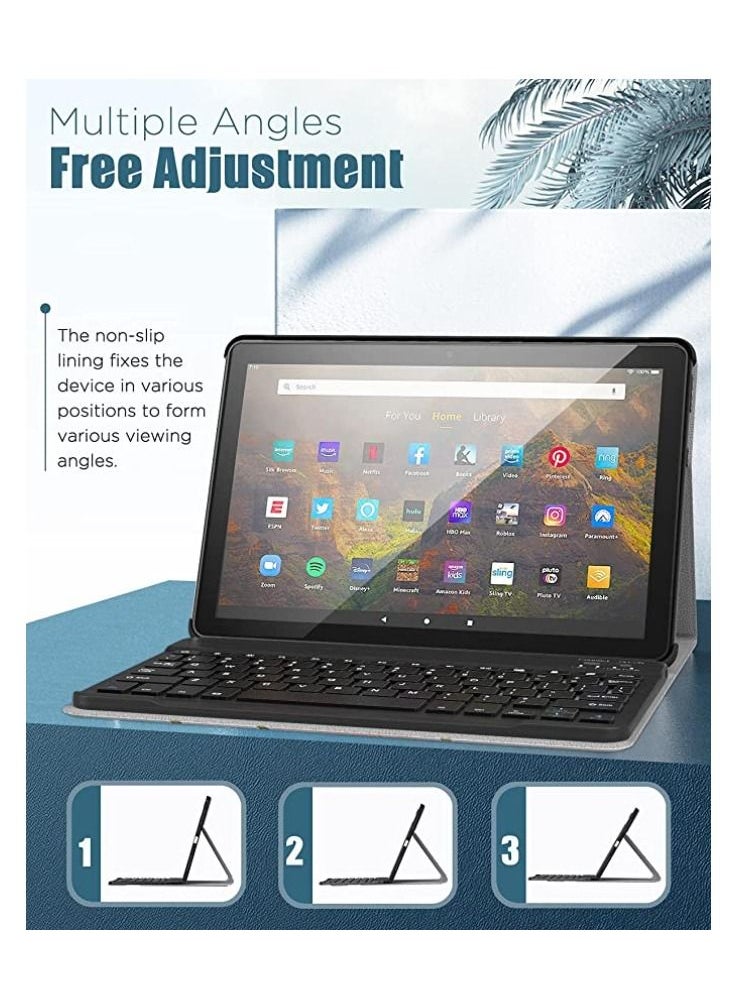 CCIT - CCIT A103 Pro 5G 10.1 Inch Tablet PC Dual Sim 8GB RAM 512GB ROM 5800mAh Battery with Wireless Keyboard and PU Tablet Cover - Image 1