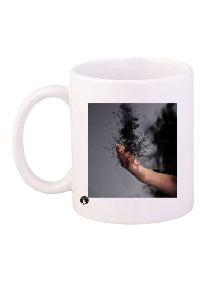 RKN Umbrakinesis Art Printed Coffee Mug White/Black/Beige - Image 2