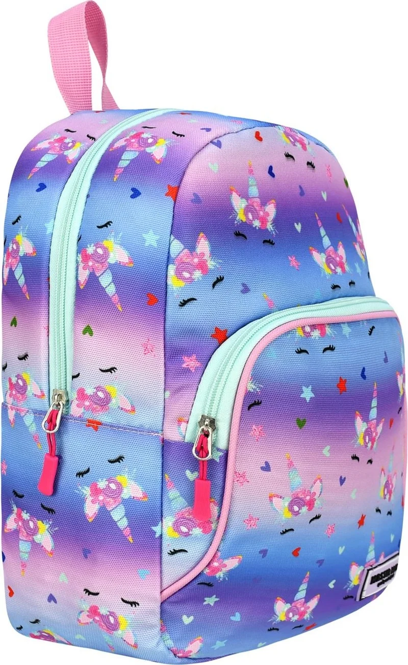 اسبويك New Season Unicorn Patterned Water Bottle Pocket Girl Kindergarten Nursery Backpack