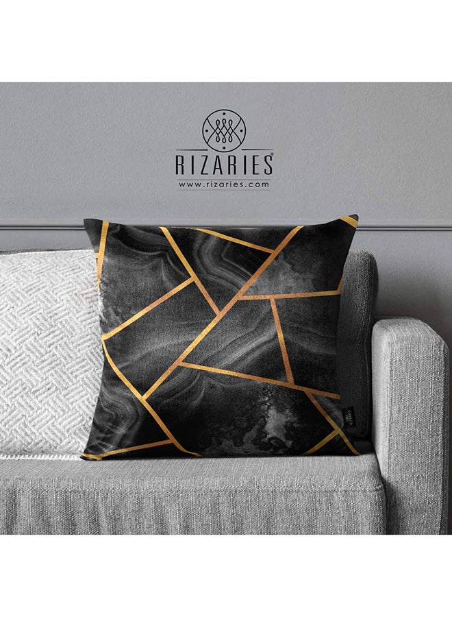 RIZARIES SuperSoft Black Mosaic Throw Cushion  - Image 1