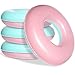 ShinyRelief 4 Pcs Inflatable Pool Floats for Adults Pastel Inner Tubes Macaron Pool Rings Floaties for Birthday Beach Swimming Shower Bachelorette Party DecorationsGreenPink32inch - Image 2