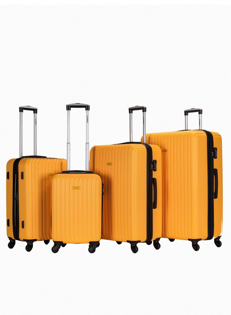 ستارجولد مجموعة أمتعة من 4 قطع، حقيبة سفر صلبة من مادة ABS مع سحاب قابل للتمدد، وعجلات دوارة 360 درجة، وقفل رقمي، وحقيبة سفر خفيفة الوزن بعجلات - Image 1