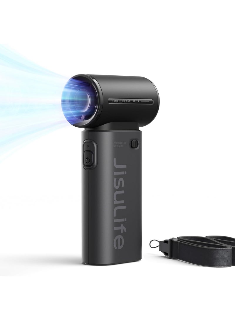 JISULIFE Turbo Hand Fan  2024 Ultra Power Pocket Fan Unique Sleek Design Mini Handheld Fan 5000 mAh - Image 1