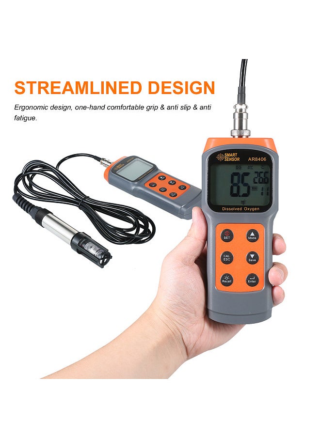 SMART SENSOR Digital Dissolved Oxygen Detector Dissolved Oxygen Meter Portable DO Tester Water Quality Tester Dissolved Oxygen Analyzer  - Image 3