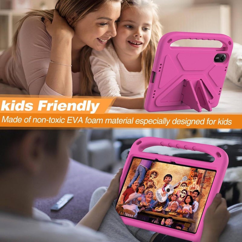 Vurtboly Kids Case Compatible with Redmi Pad 2 11inch 2025, Cute Full Body Protective Cover with Handle Stand, Lightweight Shockproof Cover with Kickstand for Redmi Pad 2 11inch 2025 (Pink) - Image 3