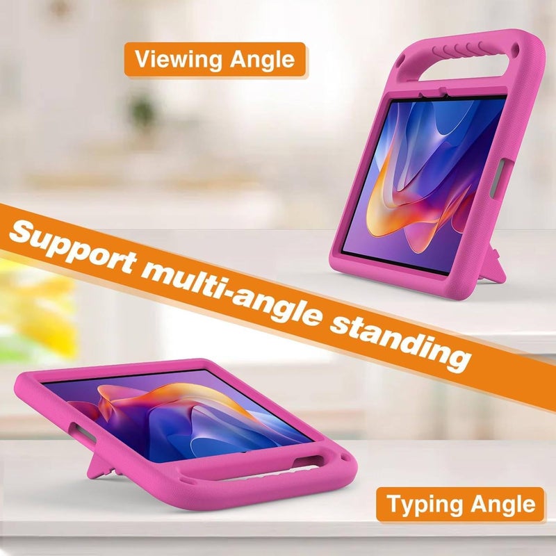 Vurtboly Kids Case Compatible with Redmi Pad 2 11inch 2025, Cute Full Body Protective Cover with Handle Stand, Lightweight Shockproof Cover with Kickstand for Redmi Pad 2 11inch 2025 (Pink) - Image 2