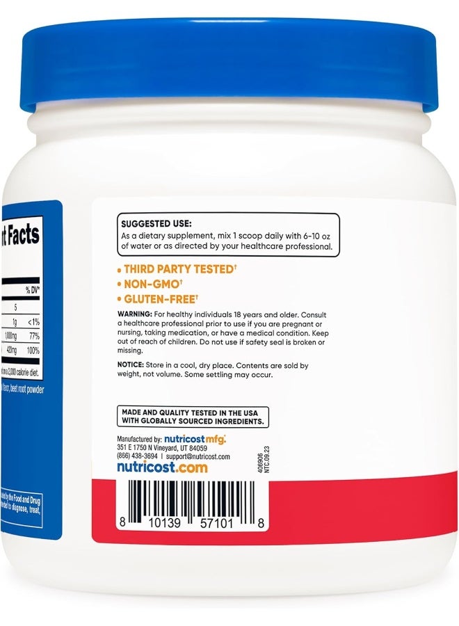 Nutricost مسحوق الكالسيوم والمغنيسيوم من نوتريكوست (نكهة فواكه، 60 حصة) - Image 4
