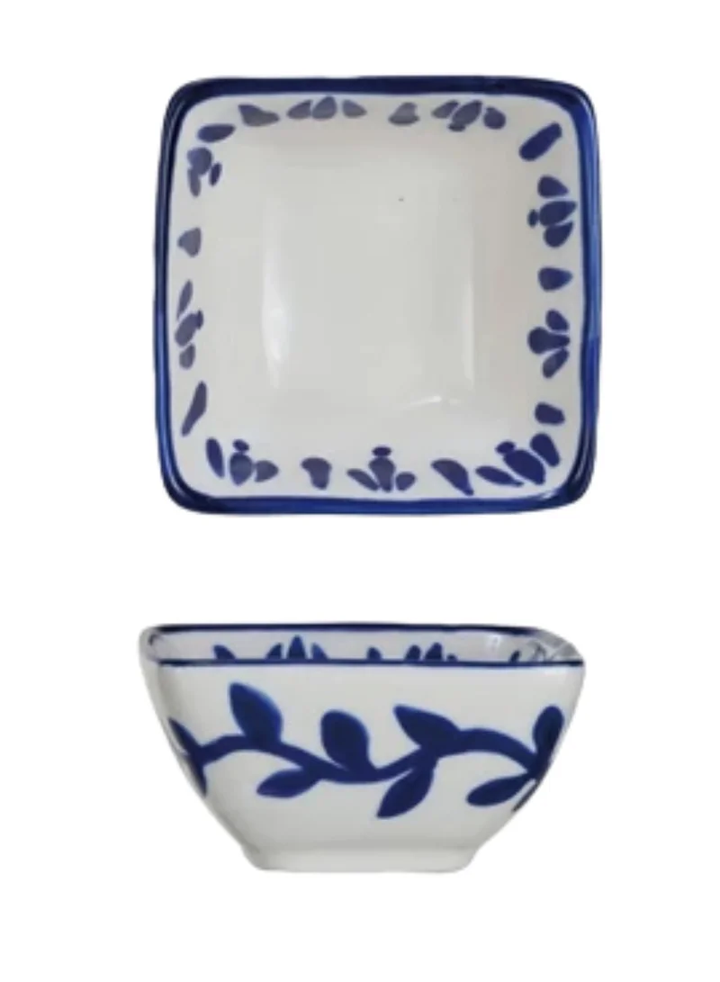 The Saffron Souk Mediterranean Lemon Hand-Painted Stoneware Dish