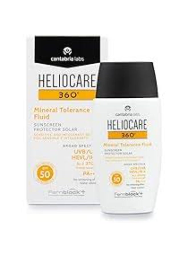 Heliocare 360 Mineral Tolerance Solar Fluid SPF50 50ml - Image 2