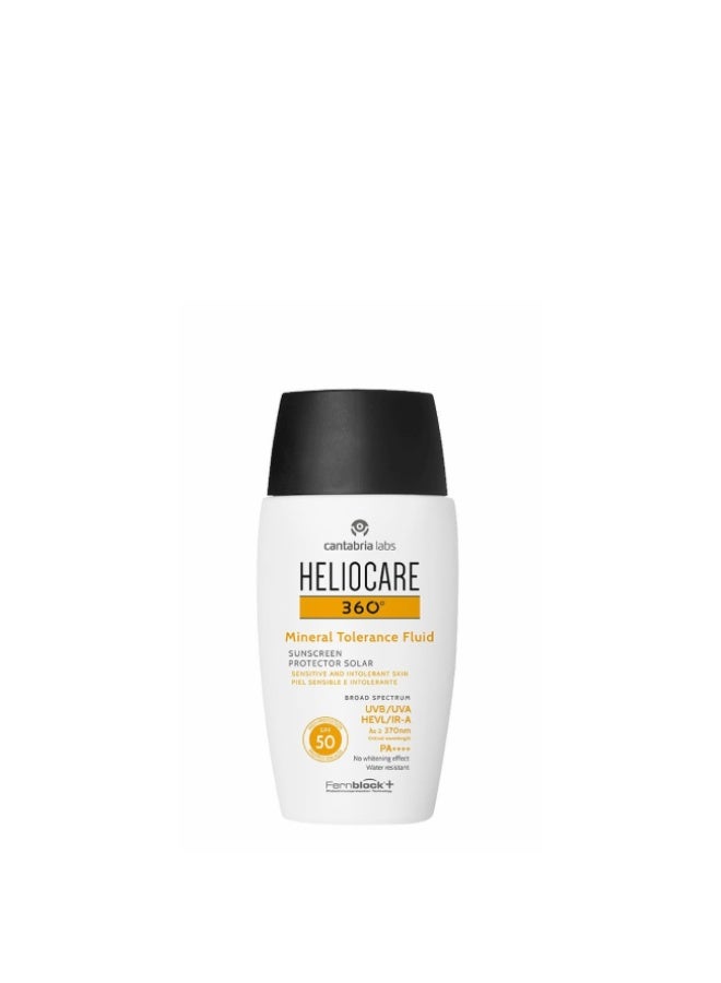 Heliocare 360 Mineral Tolerance Solar Fluid SPF50 50ml - Image 1