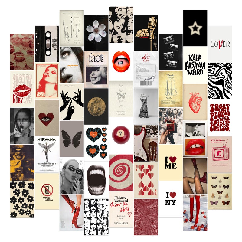 Waschbr Downtown Girl Posters Y2k Wall Art Prints for Bedroom Coquette Wall Collage Kit for Room Aesthetic Vintage Dorm Gallery Downtown Home Decor