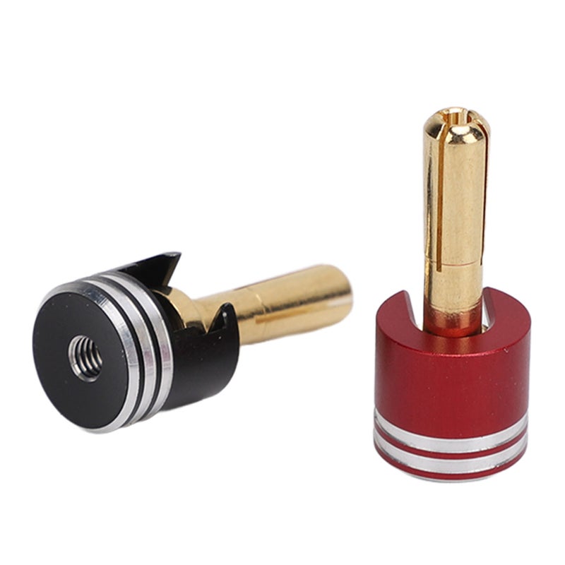 Heatsink Bullet Plug Grip Aluminium Alloy and Copper Banana Plug Connectors with Heatsink Bullet 5mm - Image 1