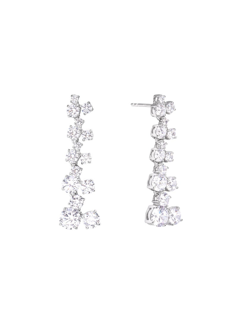 أونال أقراط "ندى النخيل" للسيدات – أناقة الفضة الإسترليني المرصعة بالزركونيا البيضاء، من مجموعة الشرق الأوسط الحصرية - Image 3