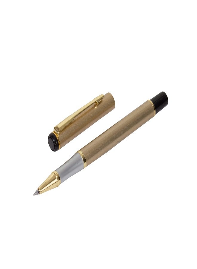 auteur 801 Luxury Golden Metal Body Roller Ball Pen With Gold Plated Arrow Clip Best Gift For Men & Women Professional Executive Office, Nice Pens (Blue Ink) - Image 3