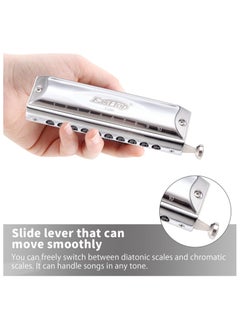 Generic East top Professional Chromatic Harmonica 10 Holes 40 Tone C Instrument with Case Top Grade for Adults Professional Player Beginner Student Birthday Gift  - Image 4
