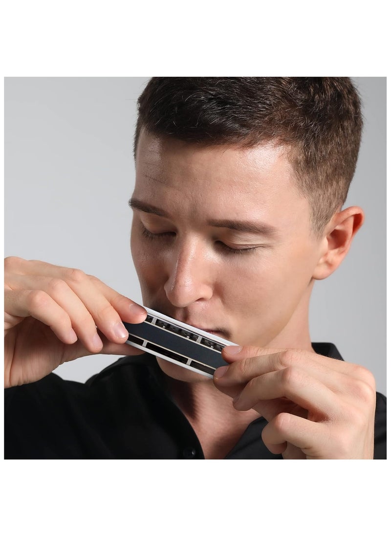 East top 10-hole chromatic harmonica (C key 40 tones) | Professional Performance / Beginner | Portable gifting is the first choice