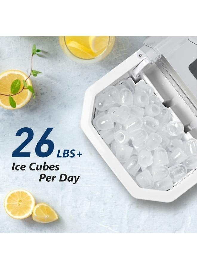 آر إيه أف صانعات ثلج محمولة، بمقبض، مع سلة ومغرفة وسلة، متوفرة بمقاسين للمنزل/المطبخ/المكتب/الحفلات - Image 3