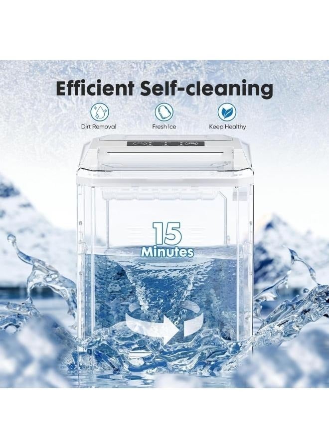 آر إيه أف صانعات ثلج محمولة، بمقبض، مع سلة ومغرفة وسلة، متوفرة بمقاسين للمنزل/المطبخ/المكتب/الحفلات - Image 4