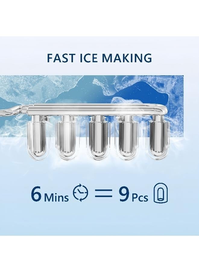 آر إيه أف صانعات ثلج محمولة، بمقبض، مع سلة ومغرفة وسلة، متوفرة بمقاسين للمنزل/المطبخ/المكتب/الحفلات - Image 5