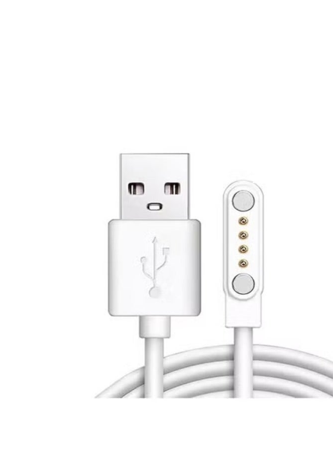 Generic Smart Watch Magnetic Charging Cable 2/4Pin 2.84/4.0/7.62mm Wristwatch USB Power Charger Spacing Replacement Magnetic USB Charging Cable for Smart Watch  - Image 1