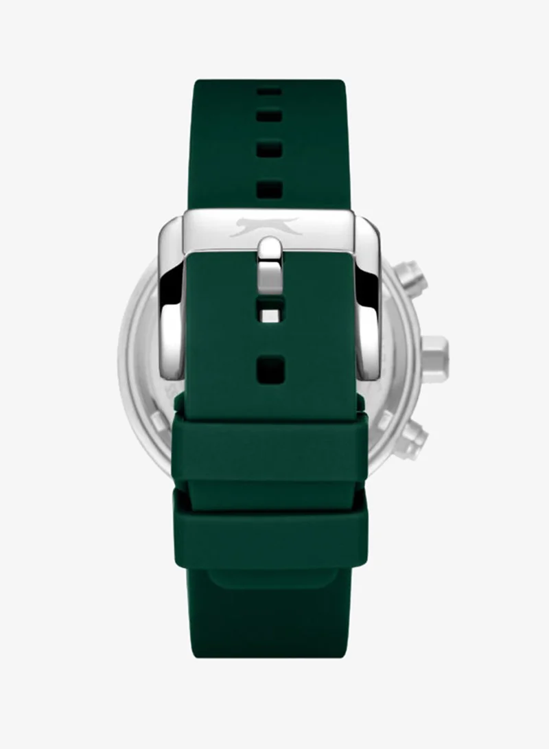 Slazenger Dark green Men's Silicone Multifunction Watch SL.9.2564.2.05 - 42 mm for Men | Best Price UAE