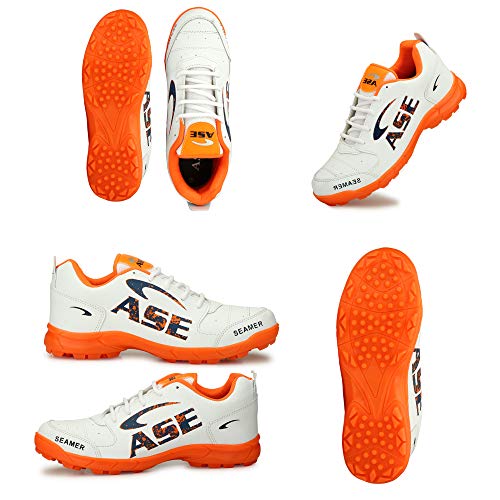 ASE Men's Orange Professional Cricket Shoes 9 UK/IND - Image 1