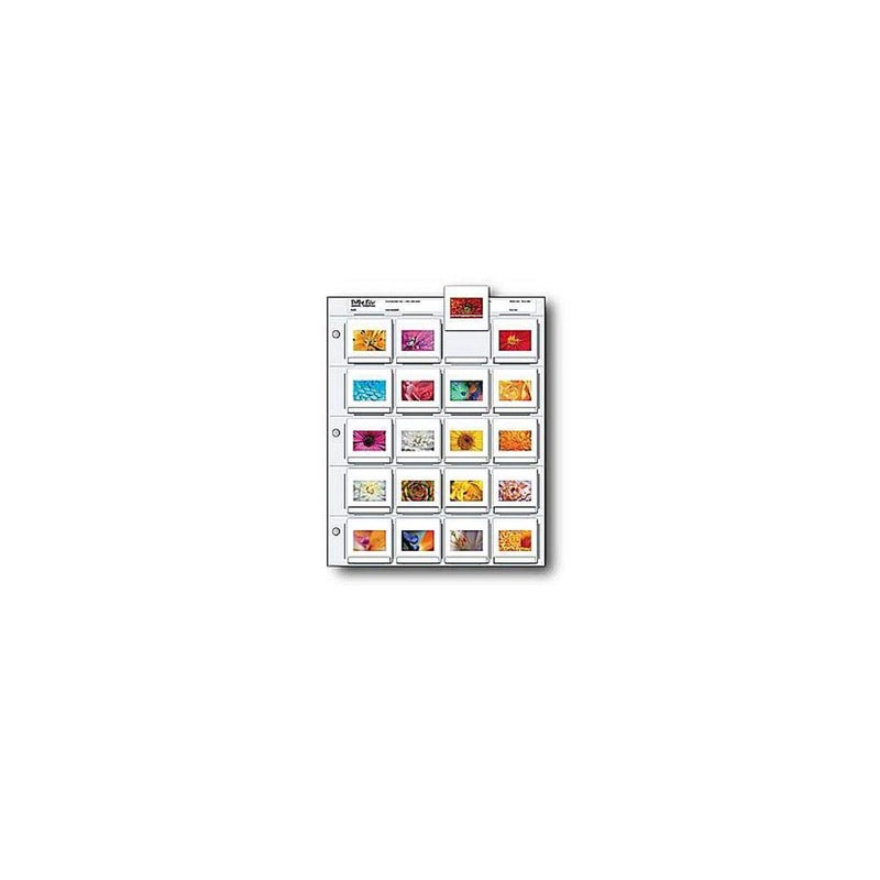 Print File 2x2-20B Archival Storage Page for 20 Slides - Pack of 25 - 050-0270 - Image 1