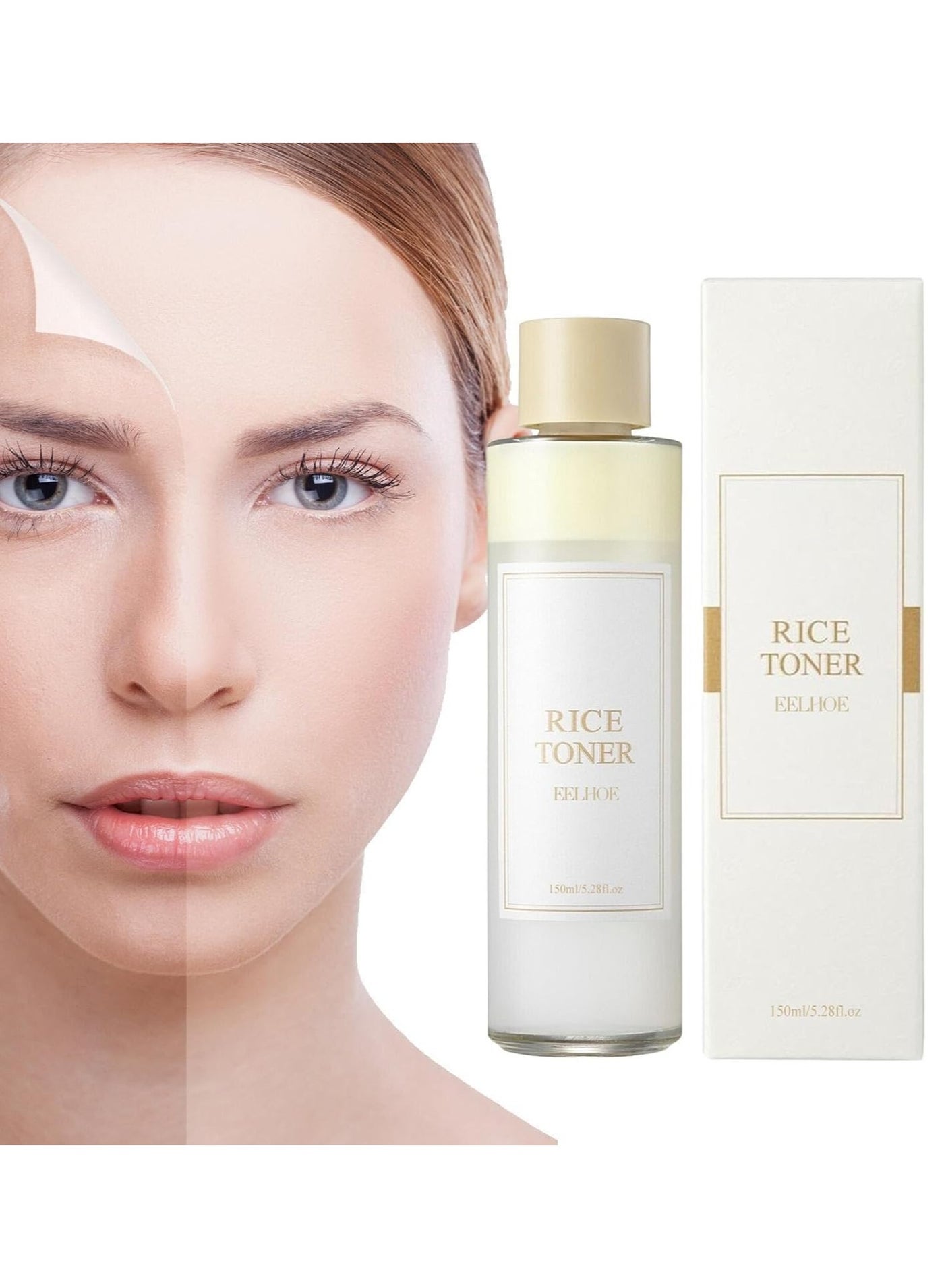 Rice Toner Korean,Rice Water,TonerKorean Skin Care,5.28fl oz Natural Moisturizer Glow Essence,Hydrating and Moisturizing Rice Extract,Glycolic Acid 7% Tone