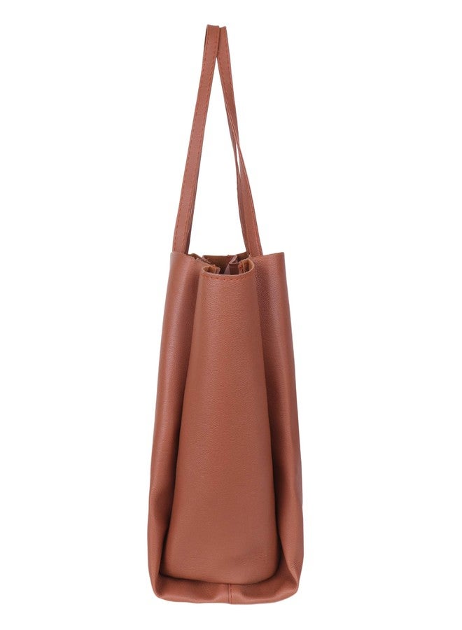 ALIZA Women's Tote Bag Combo (Set of 2, Tan) - Image 4