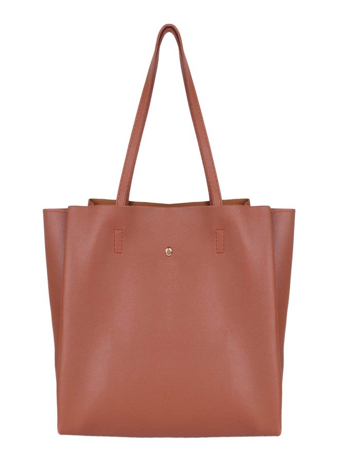 ALIZA Women's Tote Bag Combo (Set of 2, Tan) - Image 3