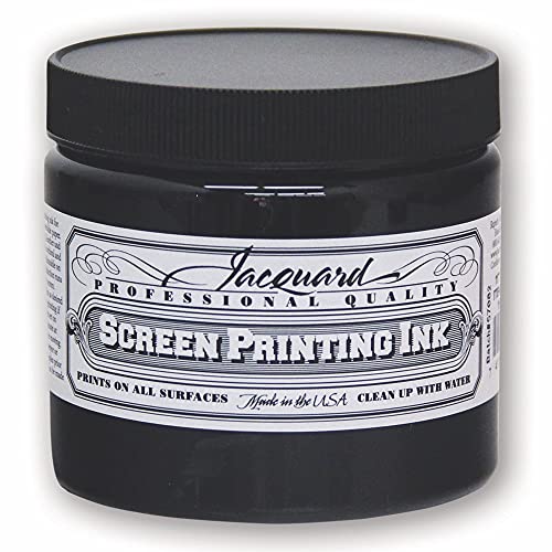 Jacquard Professional Screen Print Ink, Water-Soluable, 16oz Jar, Black (117) - Image 2