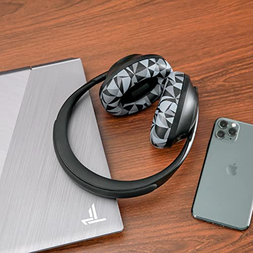 WC Wicked Cushions Upgraded Replacement Ear Pads for Bose 700 Noise Cancelling Headphones (NC700) - Softer PU Leather, Luxurious Memory Foam, Added Thickness, Extra Durable Ear Cushions | (Geo Grey) - Image 3