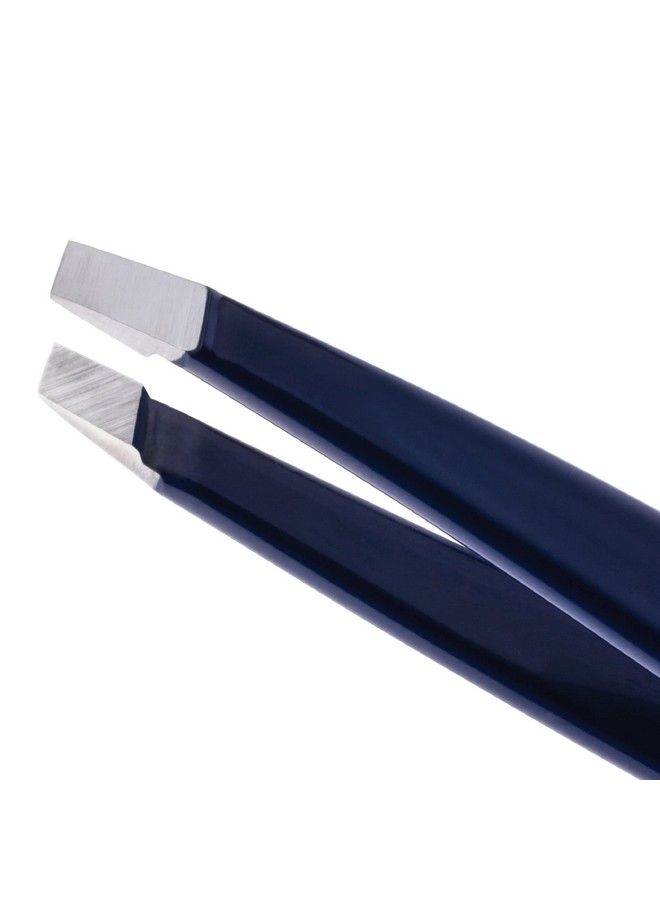 Tweezerman شفرة حواجب حصرية وملاقط مائلة صغيرة باللون الأزرق المسائي - Image 4
