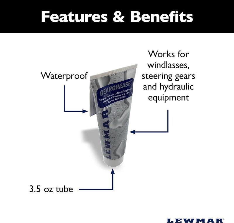Lewmar Gear Grease - 3.5 oz Tube for Winches, Windlasses, and Steering Gears - Image 2