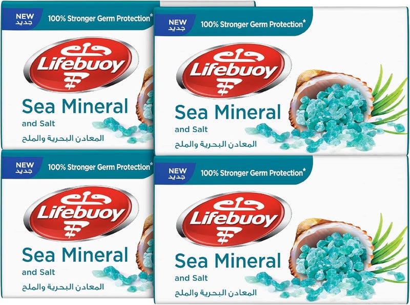 لايفبوي صابون بار ملح البحر والمعادن من لايف بوي (عبوة من 4) - Image 1